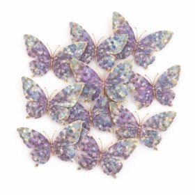 Dortisimo Nejedlá dekorace modro-fialové Motýlci (12 ks)