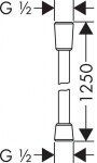 HANSGROHE - Hadice Sprchová hadice 125 cm, chrom 28272000