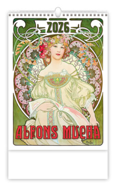 Nástěnný kalendář 2026 Helma - Alfons Mucha, 24 x 33 cm