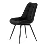 Jídelní židle, černá, látka, HC-T1130 BK2