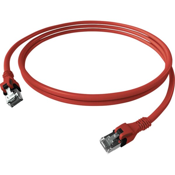 Easylan CPP1ORARAR0075 RJ45 síťové kabely, propojovací kabely CAT 6A S/FTP 7.50 m červená (jasná) dvoužilový stíněný, bez halogenů, samozhášecí 1 ks