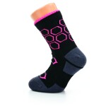 Sada ponožek little shoes sport hexagon kids bf black pink, 2 páry 25-29 EU