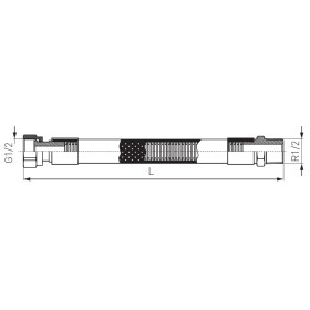 NOVASERVIS - Plynová připojovací hadice 1/2" ŠM-1,5m WGN1500