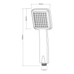 AQUALINE - Ruční sprcha, 80x80, ABS/chrom SC067