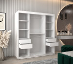 Šatní skříň Abi R0 Barva korpusu: Bílá, Rozměry: 120 cm, Dveře: Černá