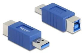 DeLock 67217 USB Type-A - Type-B modrá / Adaptér / 5 Gbit/s / křížený (67217)