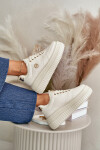 Sneakersy Sportovní Boty Dámské Zateplené Na Masivní Podešvi Béžové Ardiela 40