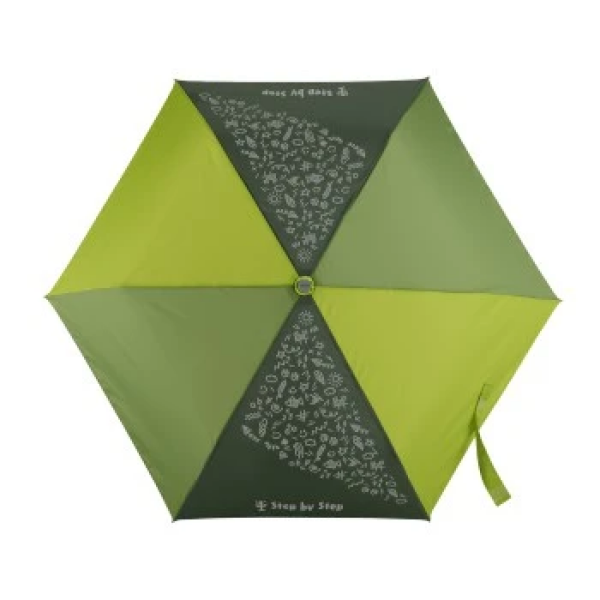 Dětský skládací deštník s magickým efektem, Magic Rain Effect, zelený
