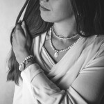 Perlový choker náhrdelník Emilie - chirurgická ocel, sladkovodní perla, Stříbrná 36 cm + 3 cm (prodloužení)