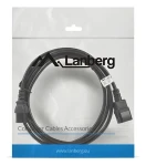 Lanberg CA-C13E-11CC-0030-BK černá / Prodlužovací napájecí kabel / C14-C13 / 3 m (CA-C13E-11CC-0030-BK)