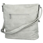 Trendy dámská koženková crossbody kabelka Tomila, světle šedá
