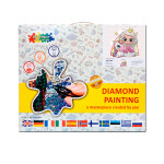 Antistresové omalovánky TSvetnoy TSvetnoy, LE105e, Diamond painting - diamantové malování, 30 x 40 cm, Princezna a jednorožec