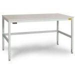 Manuflex LD1113.6011 ESD ESD pracovní stůl UNIDESK s kaučuk deska, rezedově zelená RAL 6011, Šxhxv = 2000 x 800 x 720-73