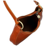 Luxusní dámská kožená kabelka na rameno Delami Vera Pelle Venny, koňaková