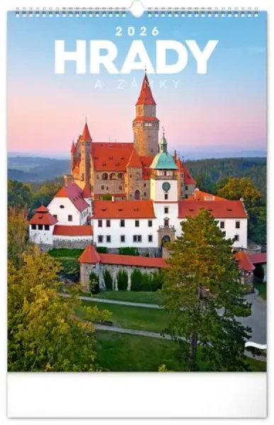 NOTIQUE Nástěnný kalendář Hrady a zámky 2026 / 33 x 46 cm (PGN-35727-L)