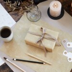 Ib Laursen Bavlněná stuha na špulce Ash Linen – 5 m, béžová barva, textil