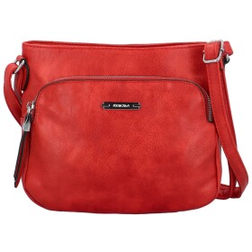 Trendová dámská koženková crossbody Edina, červená