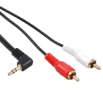 Kabel Jack 3,5mm kolmý - 2x RCA MCTV-824 černý / Délka 1 m (MCTV-824)