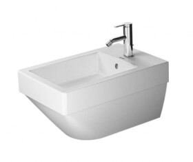 DURAVIT - Vero Air Závěsný bidet 370x570 mm, s přepadem, otvor pro baterii, WonderGliss, bílá 22741500001