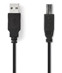 Nedis CCGB60100BK20 černá / Kabel USB / USB-A - USB-B / 2 m (CCGB60100BK20)