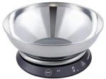 BLAUPUNKT FKS602 střibrná / kuchyňská váha s ocelovou mísou / přesnost na 1g / maximální nosnost 5 kg (FKS602)