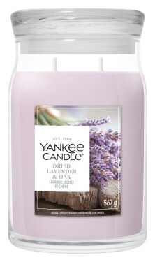 Vonná svíčka ve skle Signature velká 2 knoty Dried Lavender & Oak