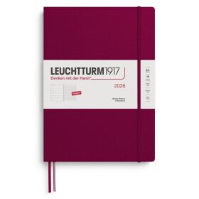 Weekly Planner Notebook 2026 Master (A4+) Port Red