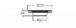 SILFRA - Náhradní mosazná odtoková mřížka k vanovým soupravám, chrom RI00751