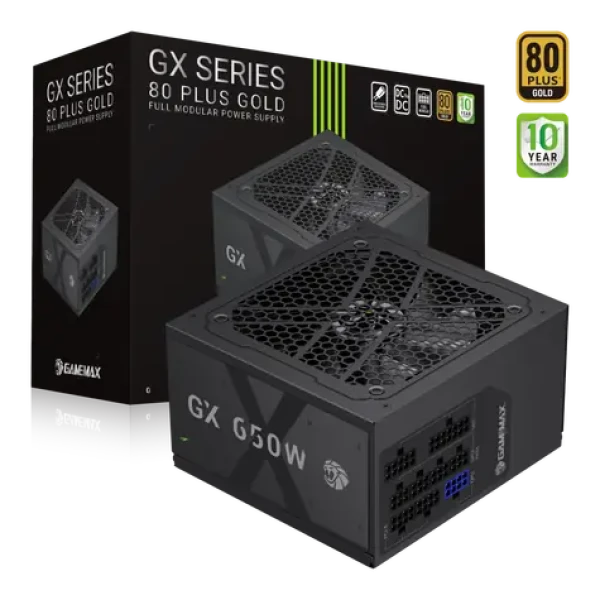 Gamemax GX 650GF / Zdroj / 650W / 80 Plus Gold / ATX / Plně modulární (GX 650GF)