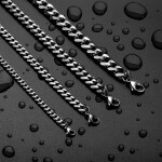 Pánský ocelový náhrdelník Erich, 3 mm řetízek - chirurgická ocel, Stříbrná 3 mm 60 cm