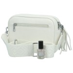 Stylová dámská koženková crossbody MaxFly Rozana, bílá