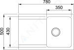 FRANKE - Orion Tectonitový dřez OID 611-78, 780x500 mm, černá 114.0288.588