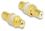 Delock bílá / Audio adaptér / Cinch (F/F) / pro vestavbu / pozlacené kontakty (64141)