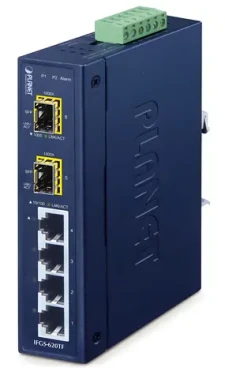 Planet IFGS-620TF / Switch průmyslový / L2 / 4x 10/100 RJ-45 / 2x 1Gb SFP / -40 až 75°C / 9-48VDC / IP30 / fanless (IFGS-620TF)