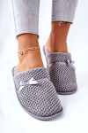 Dámské Pantofle S Mašlí šedé Evira 36