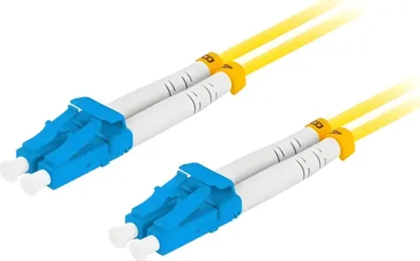 Lanberg SM žlutá / Optický patch kabel / LC/UPC-LC/UPC / Duplex / G657A1 / 2 m (FO-LULU-SD11-0020-YE)