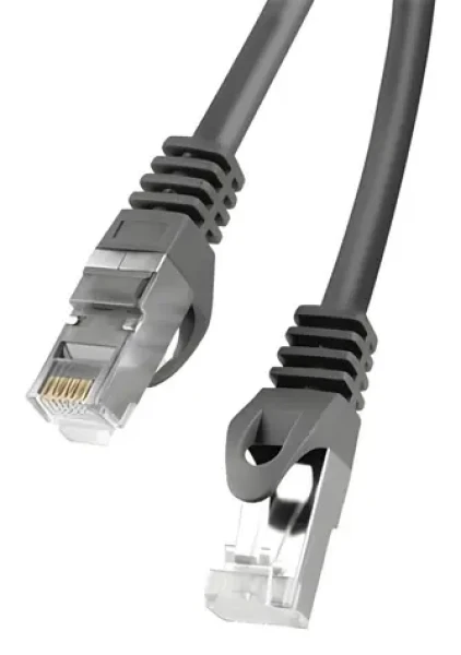 Lanberg CAT6 FTP 0,25 m černá / Patch kabel / RJ45-RJ45 / Fluke Passed (PCF6-10CC-0025-BK)