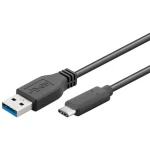 PremiumCord propojovací USB 3.0 kabel s konektory USB-C - USB-A černý 50cm (8592220012878)