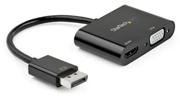 StarTech DisplayPort na HDMI + VGA černá / Adaptér / 4K / 60Hz (DP2VGAHD20)