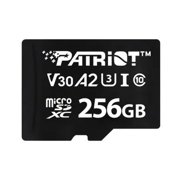 Patriot VX Series 256GB / Micro SDXC / UHS-I V30 / U3 / A2 / čtení: 90 MB/s / zápis: 80 MB/s (PSF256GVX32MCX)