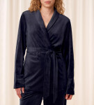 Sensual Velour Robe Top BLUE TRIUMPH BLUE TRIUMPH