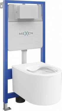 MEXEN/S - WC předstěnová instalační sada Fenix Slim s mísou WC Sofia, bílá 6103354XX00