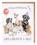 Přání Wrendale Designs Round of a-Paws - Pejsci