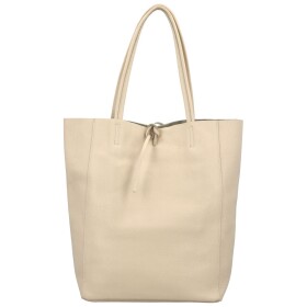 Luxusní dámská kožená kabelka Jane, krémová