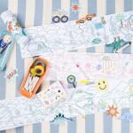 Meri Meri Omalovánky s voskovkami v tubě – Pirate, modrá barva, textil