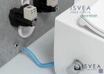 ISVEA - INFINITY CLEANWASH závěsná WC mísa Rimless, integrovaný ventil a bidet. sprška, 36,5x53cm, bílá 10NFS1001I