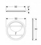 GEBERIT - Option Zrcadlo s LED osvětlením, průměr 50 cm 502.796.00.1