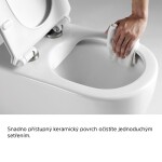 Mereo WC závěsné kapotované, RIMLESS, 490x340x350, keramické, vč. sedátka CSS118S, 8ks VSD83SAKCE8