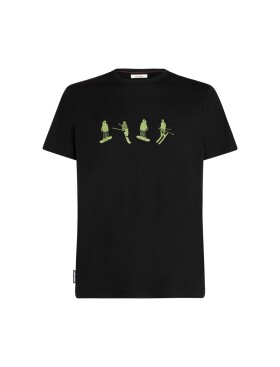 ICEBREAKER Mens 150 Tech Lite SS Tee Snow Day, Black (vzorek) velikost: M