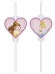 Princess slámky na pití papírové 4 ks Procos Princess slámky na pití papírové 4 ks Procos